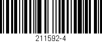 Código de barras (EAN, GTIN, SKU, ISBN): '211592-4'