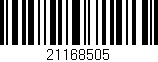 Código de barras (EAN, GTIN, SKU, ISBN): '21168505'