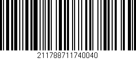 Código de barras (EAN, GTIN, SKU, ISBN): '211788711740040'
