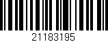 Código de barras (EAN, GTIN, SKU, ISBN): '21183195'