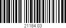 Código de barras (EAN, GTIN, SKU, ISBN): '21184.03'