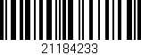 Código de barras (EAN, GTIN, SKU, ISBN): '21184233'