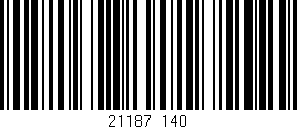 Código de barras (EAN, GTIN, SKU, ISBN): '21187/140'