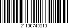Código de barras (EAN, GTIN, SKU, ISBN): '21188740010'