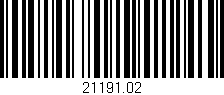 Código de barras (EAN, GTIN, SKU, ISBN): '21191.02'