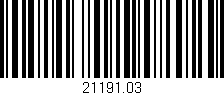 Código de barras (EAN, GTIN, SKU, ISBN): '21191.03'