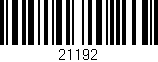 Código de barras (EAN, GTIN, SKU, ISBN): '21192'