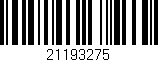 Código de barras (EAN, GTIN, SKU, ISBN): '21193275'