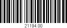 Código de barras (EAN, GTIN, SKU, ISBN): '21194.00'