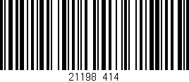 Código de barras (EAN, GTIN, SKU, ISBN): '21198/414'
