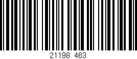 Código de barras (EAN, GTIN, SKU, ISBN): '21198/463'