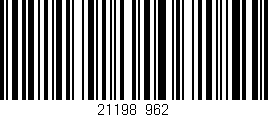 Código de barras (EAN, GTIN, SKU, ISBN): '21198/962'