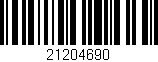 Código de barras (EAN, GTIN, SKU, ISBN): '21204690'