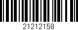 Código de barras (EAN, GTIN, SKU, ISBN): '21212158'