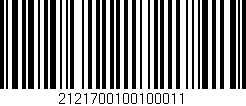 Código de barras (EAN, GTIN, SKU, ISBN): '2121700100100011'
