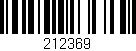 Código de barras (EAN, GTIN, SKU, ISBN): '212369'