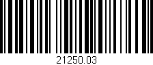 Código de barras (EAN, GTIN, SKU, ISBN): '21250.03'