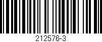 Código de barras (EAN, GTIN, SKU, ISBN): '212576-3'