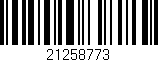 Código de barras (EAN, GTIN, SKU, ISBN): '21258773'