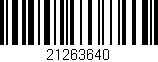 Código de barras (EAN, GTIN, SKU, ISBN): '21263640'