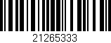 Código de barras (EAN, GTIN, SKU, ISBN): '21265333'