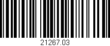 Código de barras (EAN, GTIN, SKU, ISBN): '21267.03'