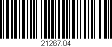 Código de barras (EAN, GTIN, SKU, ISBN): '21267.04'