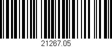 Código de barras (EAN, GTIN, SKU, ISBN): '21267.05'