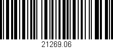 Código de barras (EAN, GTIN, SKU, ISBN): '21269.06'