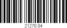 Código de barras (EAN, GTIN, SKU, ISBN): '21270.04'