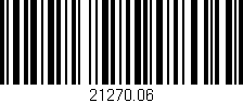 Código de barras (EAN, GTIN, SKU, ISBN): '21270.06'
