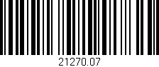Código de barras (EAN, GTIN, SKU, ISBN): '21270.07'