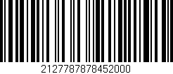 Código de barras (EAN, GTIN, SKU, ISBN): '2127787878452000'