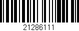 Código de barras (EAN, GTIN, SKU, ISBN): '21286111'