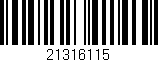 Código de barras (EAN, GTIN, SKU, ISBN): '21316115'
