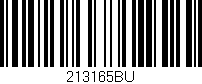 Código de barras (EAN, GTIN, SKU, ISBN): '213165BU'