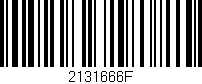 Código de barras (EAN, GTIN, SKU, ISBN): '2131666F'