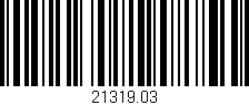 Código de barras (EAN, GTIN, SKU, ISBN): '21319.03'