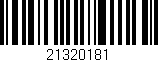Código de barras (EAN, GTIN, SKU, ISBN): '21320181'