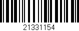 Código de barras (EAN, GTIN, SKU, ISBN): '21331154'