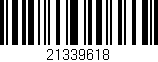 Código de barras (EAN, GTIN, SKU, ISBN): '21339618'