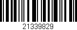 Código de barras (EAN, GTIN, SKU, ISBN): '21339829'