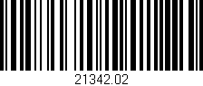 Código de barras (EAN, GTIN, SKU, ISBN): '21342.02'