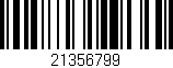 Código de barras (EAN, GTIN, SKU, ISBN): '21356799'