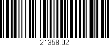 Código de barras (EAN, GTIN, SKU, ISBN): '21358.02'