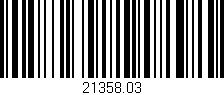 Código de barras (EAN, GTIN, SKU, ISBN): '21358.03'