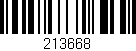 Código de barras (EAN, GTIN, SKU, ISBN): '213668'