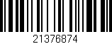 Código de barras (EAN, GTIN, SKU, ISBN): '21376874'