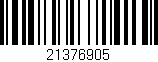 Código de barras (EAN, GTIN, SKU, ISBN): '21376905'