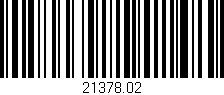 Código de barras (EAN, GTIN, SKU, ISBN): '21378.02'